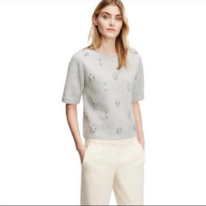Ann Taylor Crystal Embellished Wool Sweater (SWV)